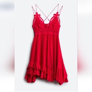 Free People Red Slip Dress